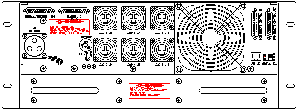 ETI0001-1255 Rugged MilSpec UPS Standard Rear Panel Layout